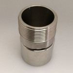 Male Swaged Adapter 1 1/2" Stainless Steel BSPT - MSA-0150B